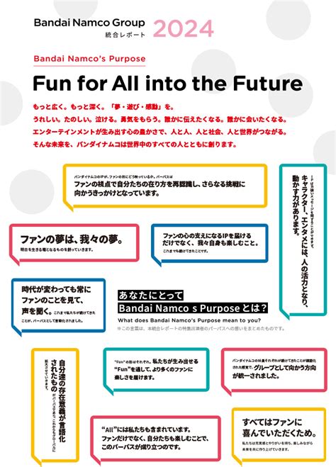 bandai namco annual report|統合レポート .